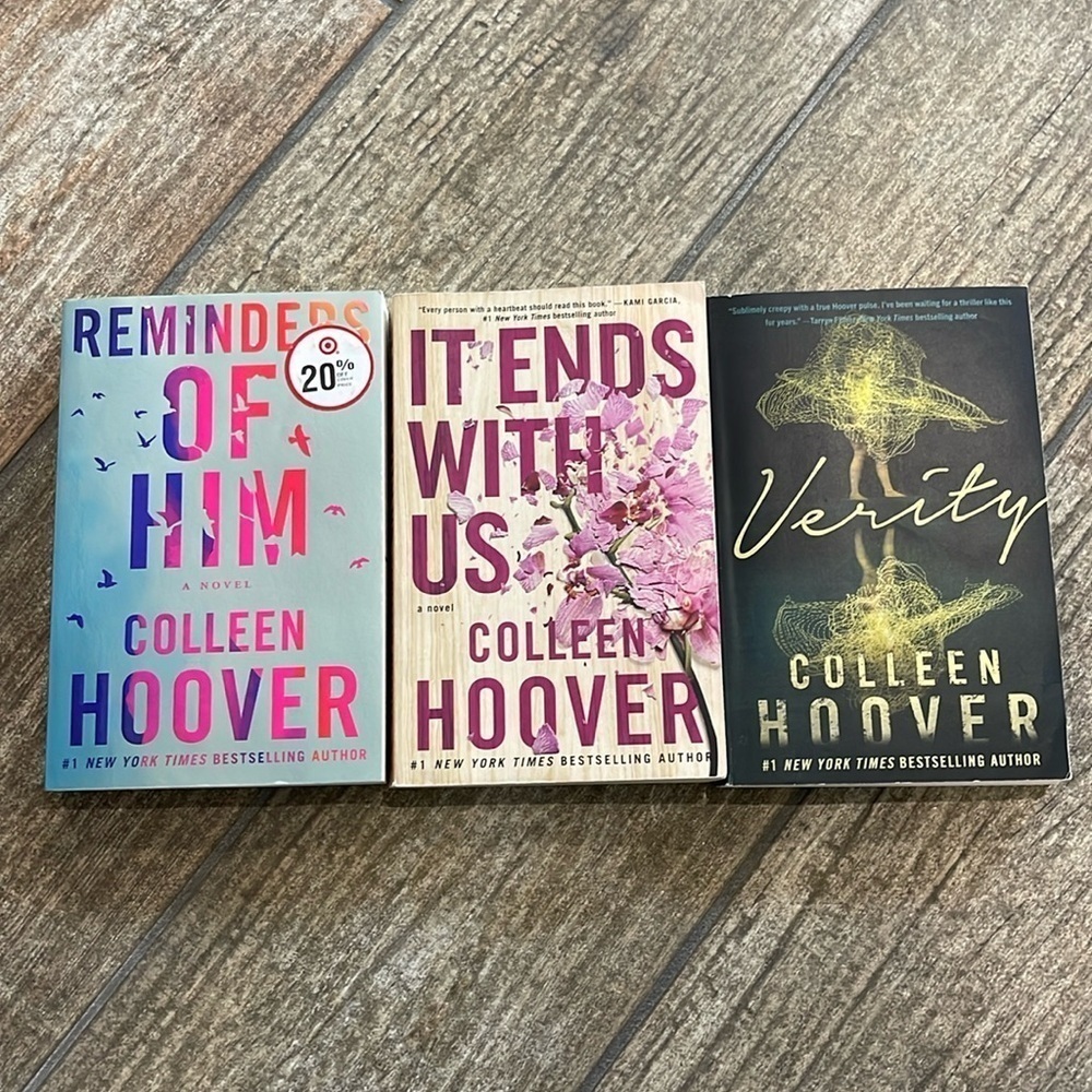 Colleen Hoover Book Lot It Ends With Us, Verity, Reminders of Him - Picture 2 of 4
